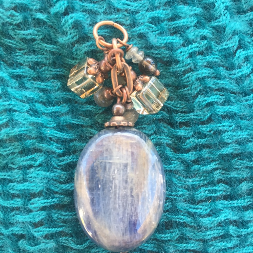 5/$25 dangling stone pendant